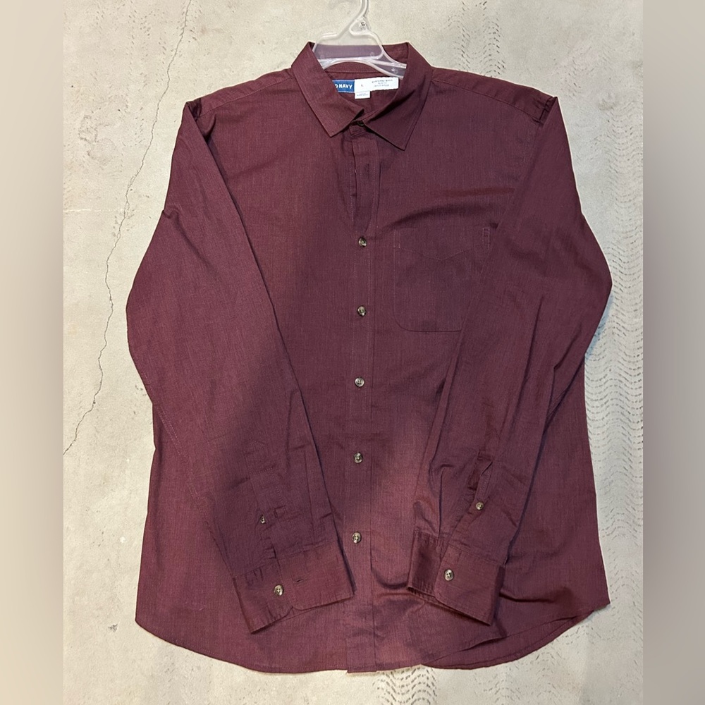 BOGO Slim Fit Old Navy Everyday Long Sleeve Shirt L